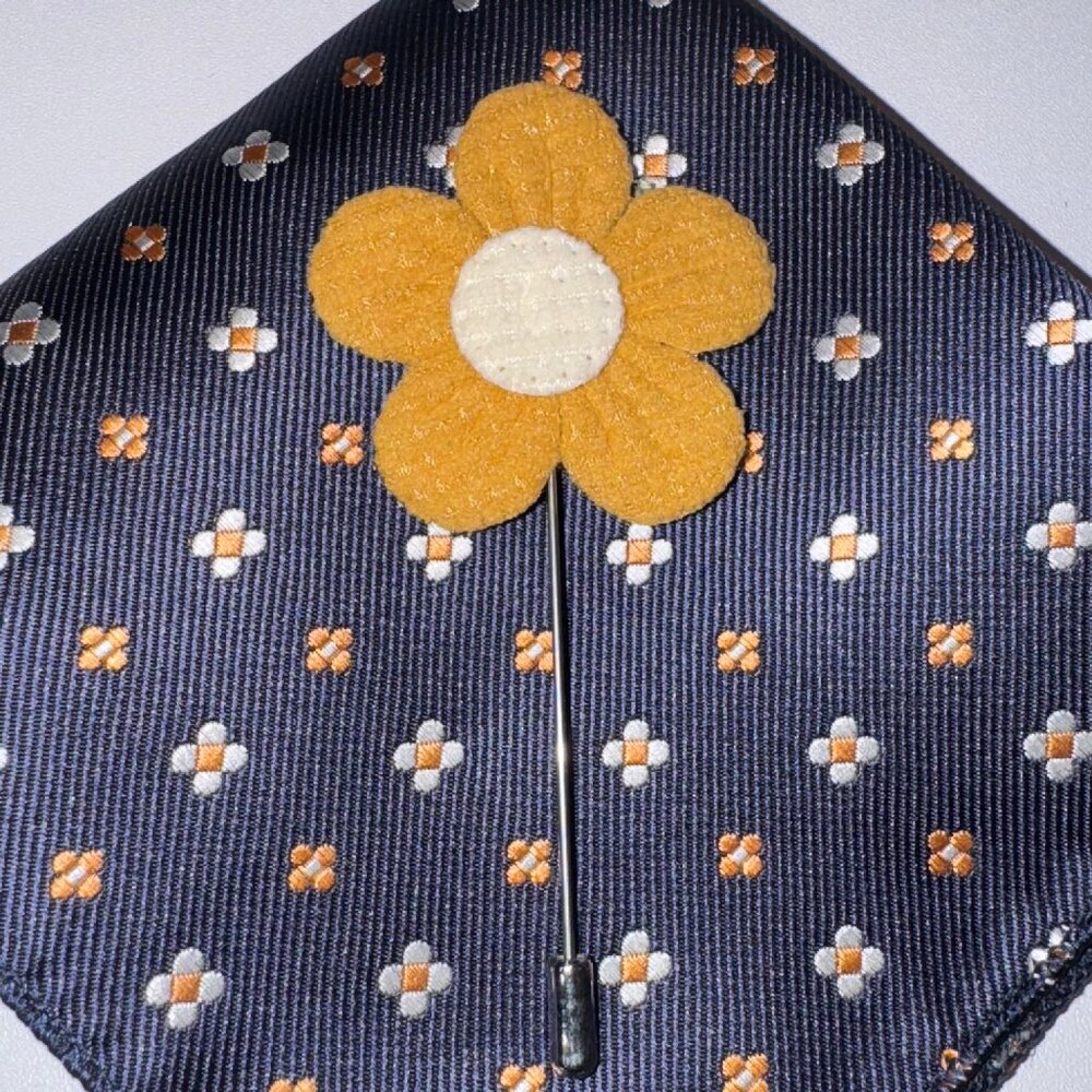 NEW! Pocket Square & Coordinating Lapel Pin